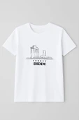 Kadın Bisiklet Yaka %100 Pamuk Didim Baskılı Kısa Kollu T-Shirt thumbnail 2