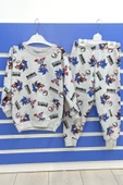 Süper Sonic Baskılı 2'li Pijama Takımı Çizgi Film Karakterli Erkek Çocuk Pijama Takımı - 1