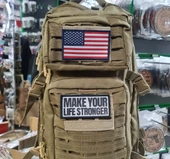 AMERİKA Bayrak Peç 11cm x 7 cm Arkası Cırtlı  - Arma -  Patch thumbnail 1