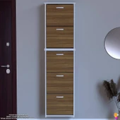 Modilayn VERVE Asma Kapı Önü 52x194x26 cm’lik 5 Düşer Kapak 10 Göz Bölmeli Ayakkabılık thumbnail 3