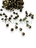 Mini kabara raptiye 6.5 mm 100 adet koltuk sandalye ahşap dekorasyon aksesuar antik renk - 5
