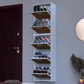 Modilayn VERVE Asma Kapı Önü 52x194x26 cm’lik 5 Düşer Kapak 10 Göz Bölmeli Ayakkabılık thumbnail 1