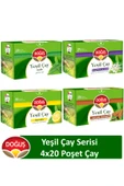 Yeşil Çay Serisi 20'li x 4 Adet (Sade, Bergamotlu, Limonlu, Tarçınlı Karanfilli) - 1