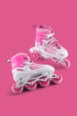 Pembe Silikon Tekerli Ayarlanabilir Işıklı Paten S 31-34 HP8136 - 2