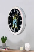 Platin Saat 36 Cm Beyaz Metal Kitap - Insan Duvar Saati - 3