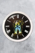 Platin Saat 36 Cm Beyaz Metal Kitap - Insan Duvar Saati - 1
