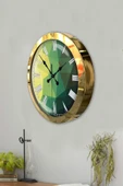Platin Saat Hediyelik 36 Cm Gold Metal Modern Duvar Saati - 3