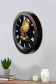 Platin Saat 36 Cm Siyah Metal Kitap - Insan Duvar Saati - 3