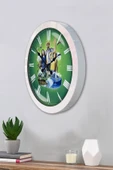 Platin Saat Hediyelik 36 Cm Beyaz Metal Tatil Duvar Saati - 3