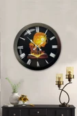 Platin Saat 36 Cm Siyah Metal Kitap - Insan Duvar Saati - 2