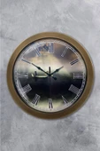 Platin Saat 36 Cm Eskitme Metal Huzur Duvar Saati - 1
