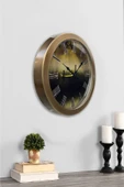 Platin Saat 36 Cm Eskitme Metal Huzur Duvar Saati - 2
