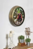 Platin Saat 40 Cm Eskitme Metal Fiat 500 Duvar Saati - 2