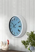 Platin Saat Hediyelik 40 Cm Beyaz Metal Milano 2 Duvar Saati - 3