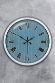 Platin Saat Hediyelik 40 Cm Beyaz Metal Milano 2 Duvar Saati - 1