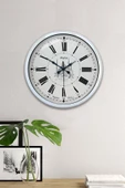 Platin Saat Hediyelik 40 Cm Beyaz Metal Istanbul Duvar Saati - 2