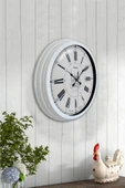 Platin Saat Hediyelik 40 Cm Beyaz Metal Istanbul Duvar Saati - 4