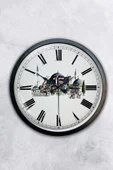 Platin Saat 40 Cm Siyah Metal Ayasofya Temalı Duvar Saati - 1