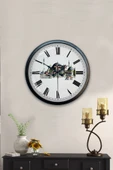 Platin Saat 40 Cm Siyah Metal Ayasofya Temalı Duvar Saati - 4
