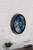 Platin Saat Hediyelik 40 Cm Siyah Metal Modern Duvar Saati - 4