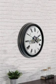 Platin Saat 40 Cm Siyah Metal Ayasofya Temalı Duvar Saati - 2