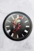 Platin Saat Hediyelik 40 Cm Siyah Metal Papağan Duvar Saati - 1