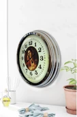 Platin Saat 40 Cm Krom Metal Tablo Kadın Duvar Saati - 3