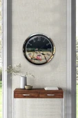 Platin Saat Hediyelik 40 Cm Krom Metal Tosbağa Duvar Saati - 2