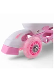 Pembe Silikon Tekerli Ayarlanabilir Işıklı Paten L 39-42 HP8136 - 5