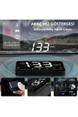 HUD Head-Up Display OBD Hız Göstergesi Dijital Ekranlı Araç Göstergesi Hız Voltaj Yağ Sıcaklığı - 6