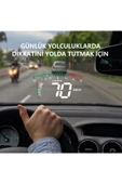 HUD Head-Up Display OBD Hız Göstergesi Dijital Ekranlı Araç Göstergesi Hız Voltaj Yağ Sıcaklığı - 4