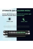 Otomatik Işık Algılamalı Geçici Park Telefon Numaratörü Fosforlu Araç İçi Plaka - 6