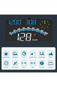 Araba HUD Head-Up Display Dijital Hız Göstergesi GPS Destekli Yol Bilgisayarı Ön Cam Ekran Projektör - 2