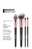 FLORMAR 4'LÜ MAKYAJ FIRÇASI SETİ (ALLIK-FONDÖTEN-FAR-CREASE) - MAKEUP BRUSH SET - 012 - 869060459777 - 4