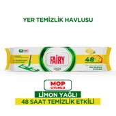 Fairy Çok Amaçlı Mop Uyumlu Yer Temizlik Havlusu 50 Yaprak | Limon Yağlı | Beyaz Sirke Karbonat - 1