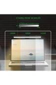 Laptop Üstü Ekran Işığı LED Göz Koruyucu Masaüstü Klipsli Ekran Lambası 3 Renk Parlaklık Ayarlı USB - 5