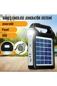 Güneş Enerjili Solar Taşınabilir Powerbank Jeneratör USB Şarj Acil Durum İçin Kamp Feneri - 2