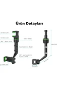 360° Dönebilen Ayarlanabilir Telefon Tutucu Araç İçi Arka Koltuk Masa Titreşim Önleyici Aparat - 4