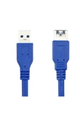 USB 3.0 Erkek Dişi Uzatma Kablosu 1 Metre Hızlı Veri Aktarımı Mavi Renk - 3