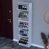 Modilayn VERVE Antre 52x194x26 cm’lik 5 Düşer Kapak 10 Göz Bölmeli Ayakkabılık - 3