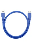 USB 3.0 Erkek Dişi Uzatma Kablosu 1 Metre Hızlı Veri Aktarımı Mavi Renk - 4