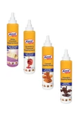 Kent Boringer Topping Sos 4lü Set 750 gr Beyaz Çikolata Çilekli Karamelli Çikolatalı - 1