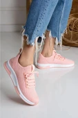 Unisex Ortopedik Triko Spor Ayakkabı Koşu Ve Yürüyüş Ayakkabısı Sneaker Pudra - 2