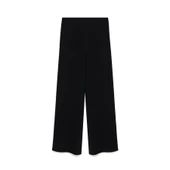 Memphis Trouser Kadın Rahat Kesim Triko Pantolon - SİYAH - 8