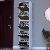 Modilayn VERVE Antre 52x194x26 cm lik 5 Düşer Kapak 10 Göz Bölmeli Ayakkabılık - 1