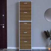 Modilayn VERVE Antre 52x194x26 cm lik 5 Düşer Kapak 10 Göz Bölmeli Ayakkabılık - 3