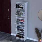 Modilayn VERVE Antre 52x194x26 cm lik 5 Düşer Kapak 10 Göz Bölmeli Ayakkabılık - 4