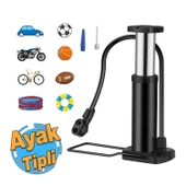 Ayak Tipi Küçük Pompa Tekli Teker Araç Bisiklet Top Bot Lastik Şambrel Şişirme Pompası 1 Adet - 6