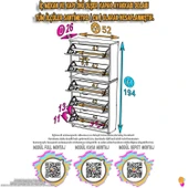 Modilayn VERVE Antre 52x194x26 cm 5 Düşer Kapak 10 Göz Bölmeli Ayakkabılık - 2