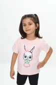 Toontoy Kız Çocuk Tavşan Baskılı Tişört - 4